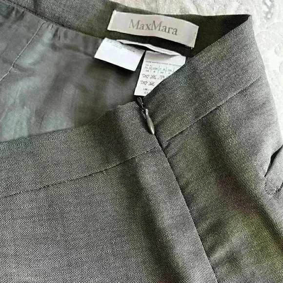 Max  Mara Trouser Pants Made In Italy Mohair Wool Minimalist Gray - Picture 8 of 13